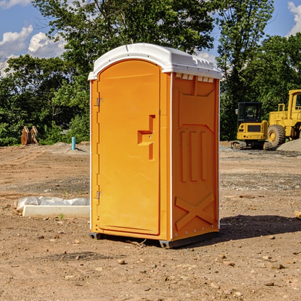 how often are the porta potties cleaned and serviced during a rental period in Green Brook